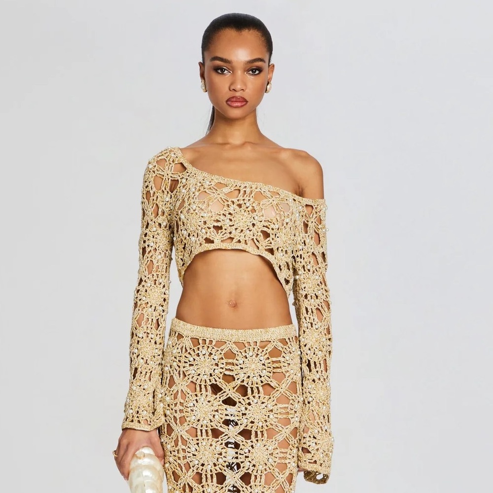 Retrofete SADIE KNIT CROCHET TOP